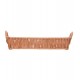 Cesta Retangular com Alça Vertice 27cm x 8cm x 7cm Natural Plástico